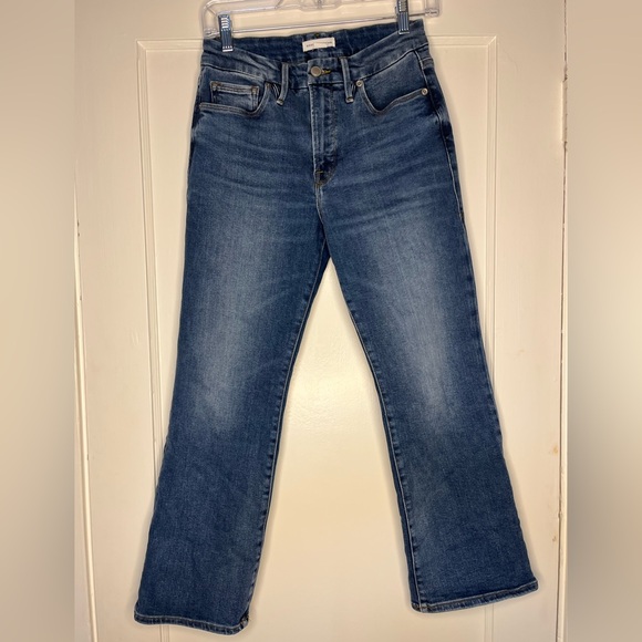 Good American Blue Straight Leg Jeans - Picture 2 of 4